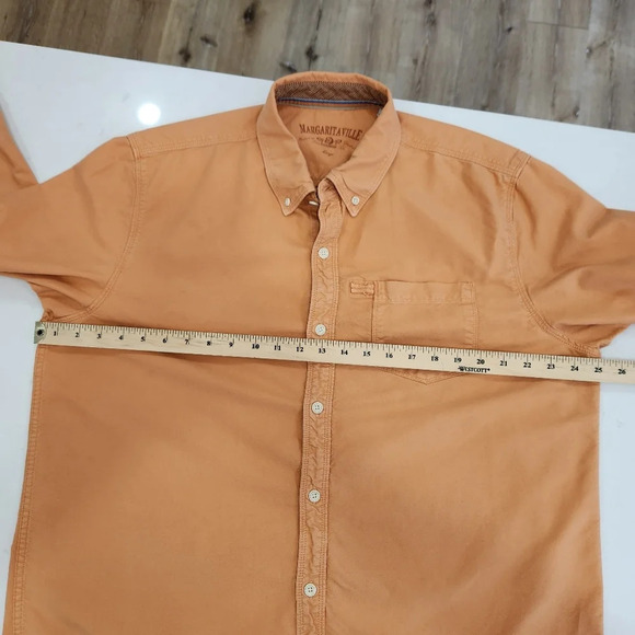 Margaritaville Shirt Mens Large Peach Long Rollable Slee… - Picture 12 of 16